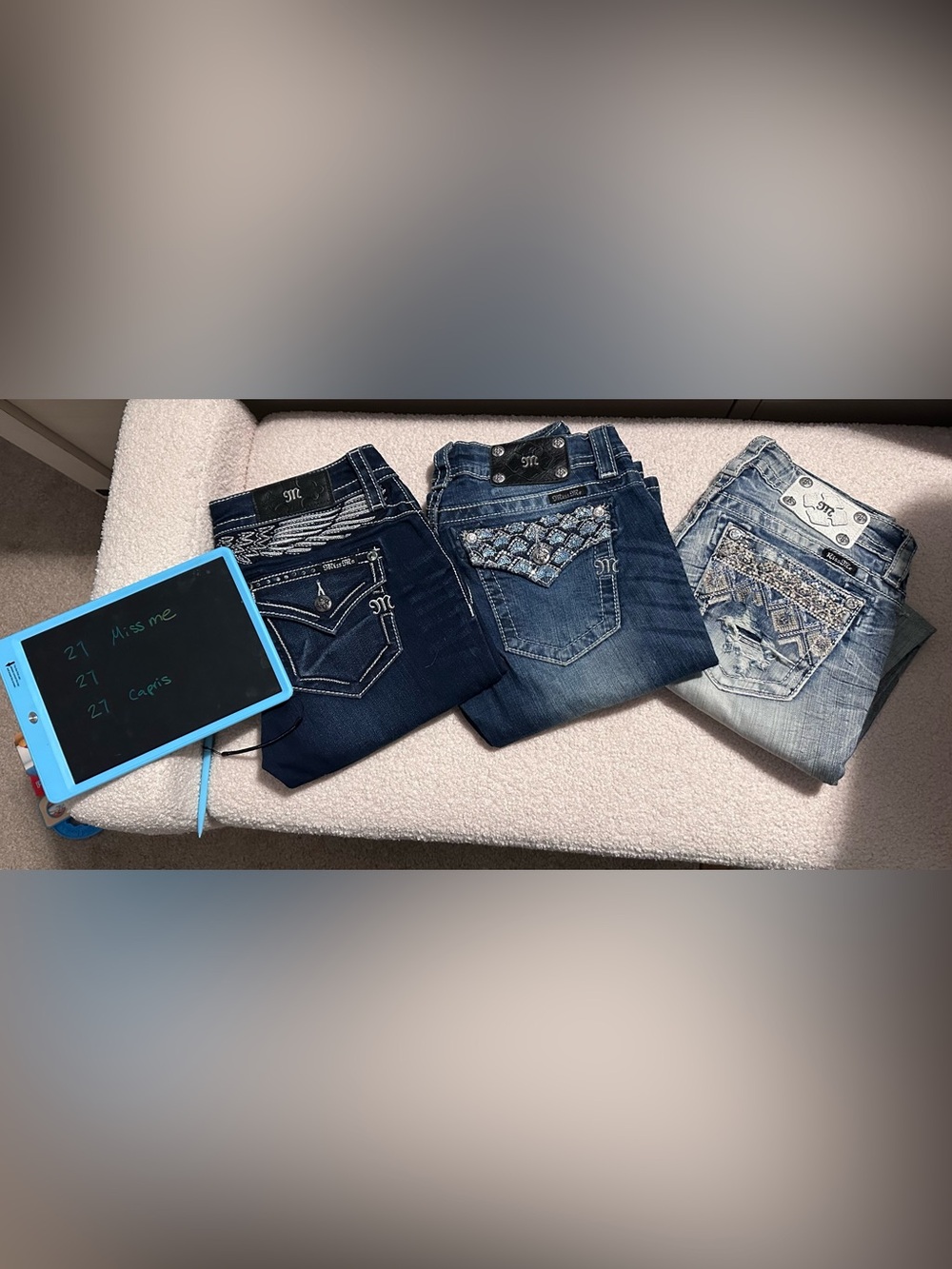 Designer jeans embellished